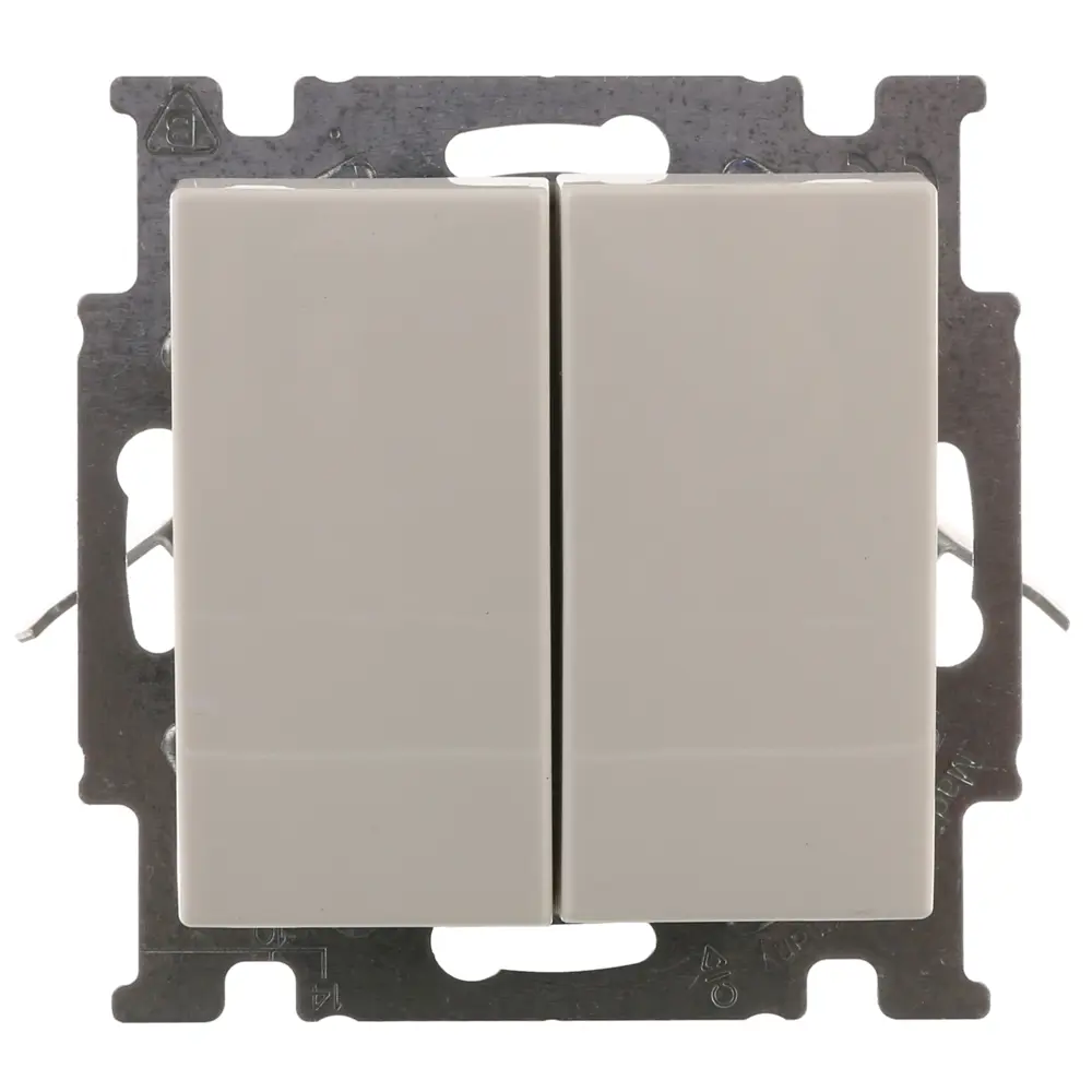 Выключатель встраиваемый ABB Basic 55 2 клавиши, цвет белый 13596317 STLM-2127049 Basic55