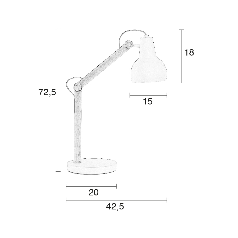 Лампа настольная Study, белая Zuiver 5200012 - Вид №9