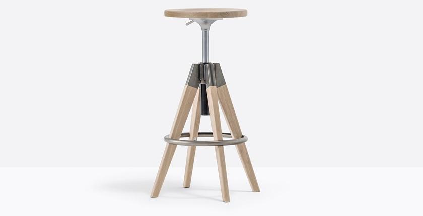 Pedrali Табурет поворотный из дуба с газлифтом Arki-stool Arkw6 - Вид №5