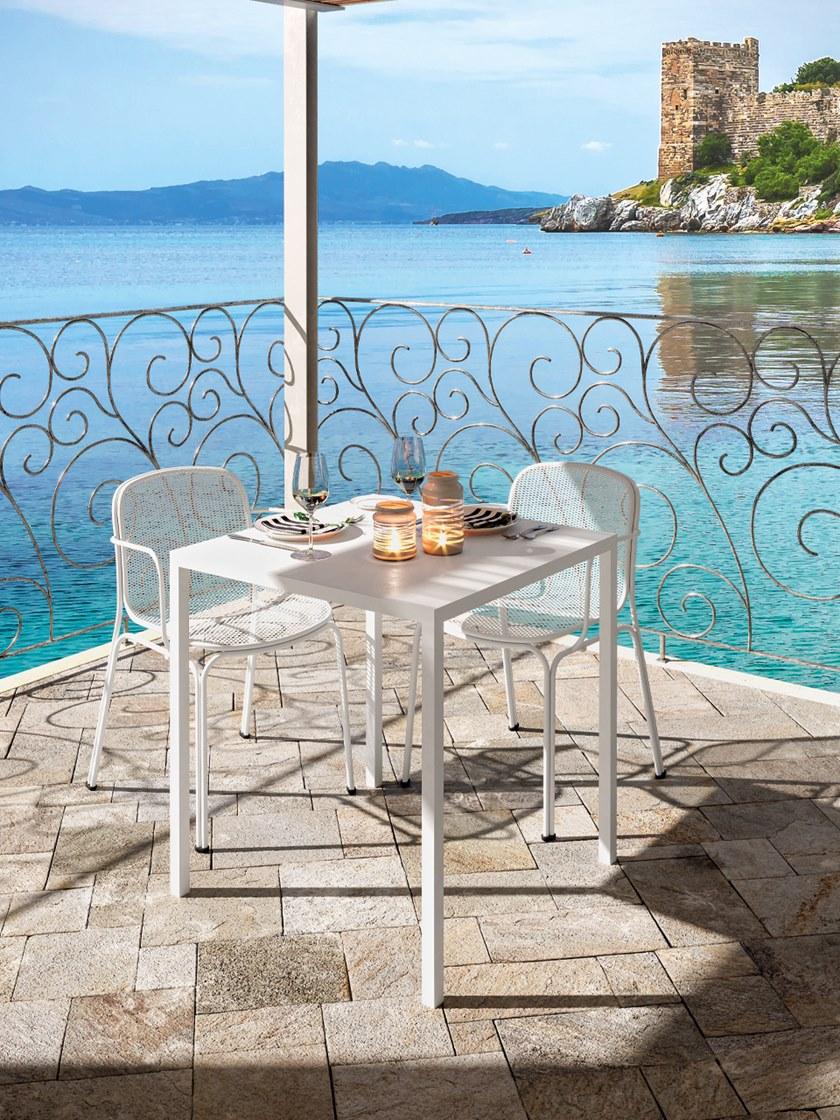 COLOS Штабелируемый квадратный стол из стали с порошковым покрытием Qu sun-id-1411119 - Вид №2