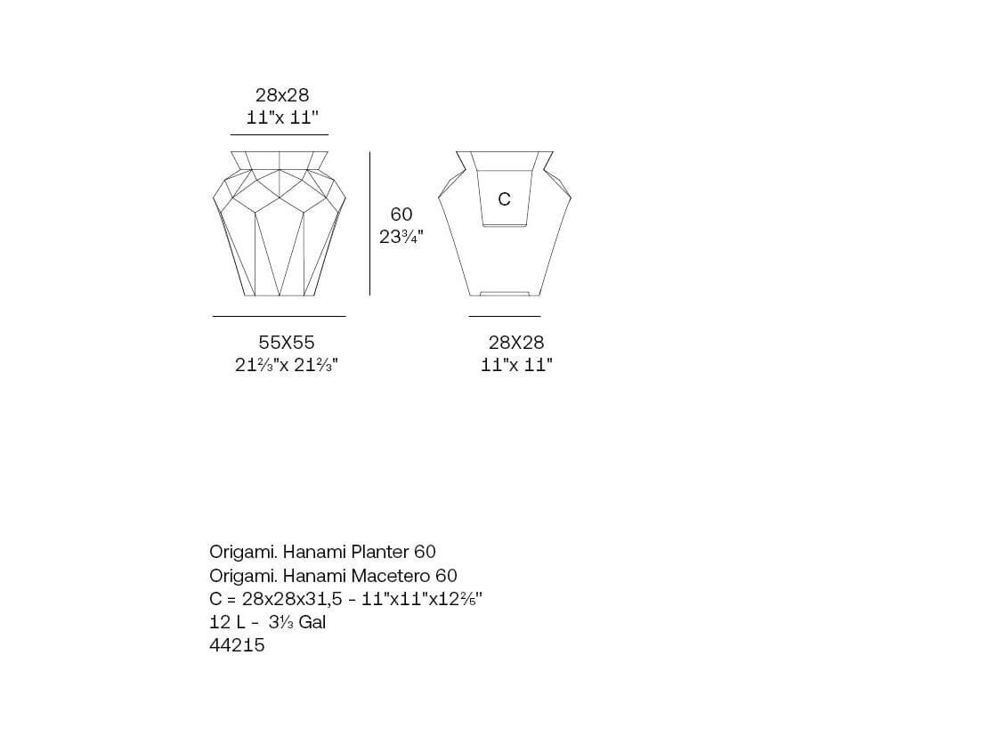 Садовый горшок Vondom оригами ARCH-00092421 - Вид №7