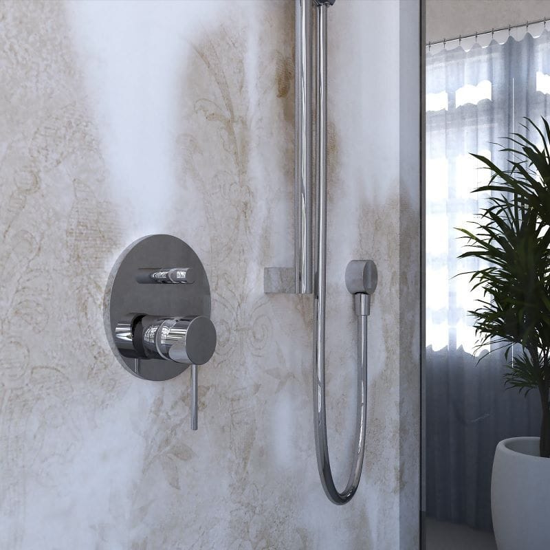 Хромированный латунный встраиваемый смеситель для душа с переключателем Ercos Viktor ARCH-00002566