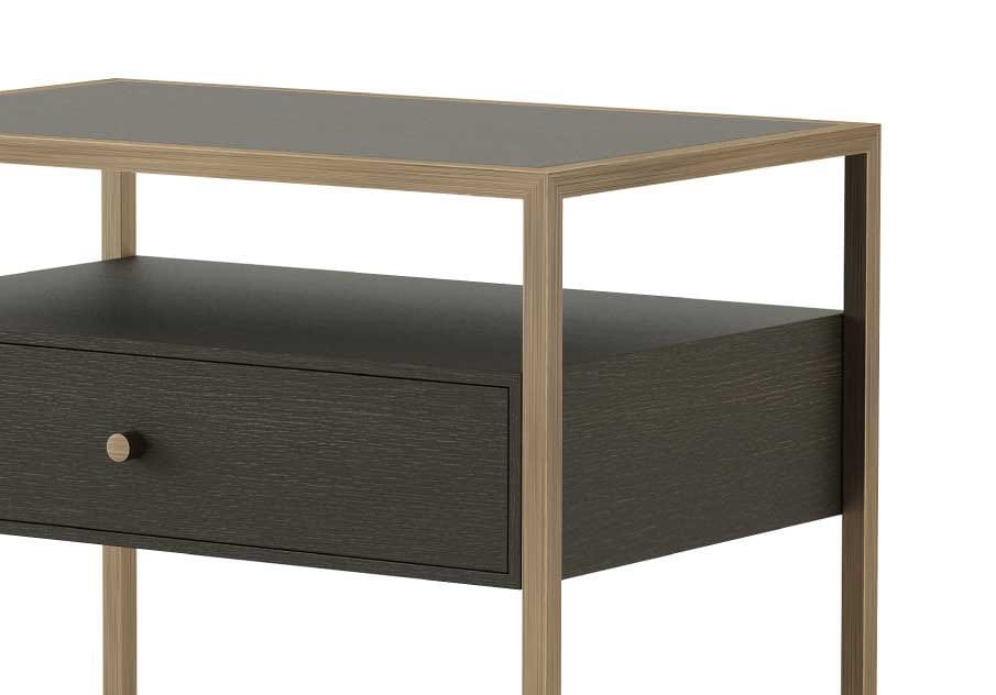 Прямоугольная прикроватная тумбочка из шпона с ящиками Stylish Club мост ARCH-00103665 - Вид №18