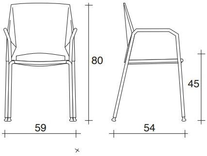 TALIN Стул с обивкой и подлокотниками Trek sun-id-1431103 - Вид №2