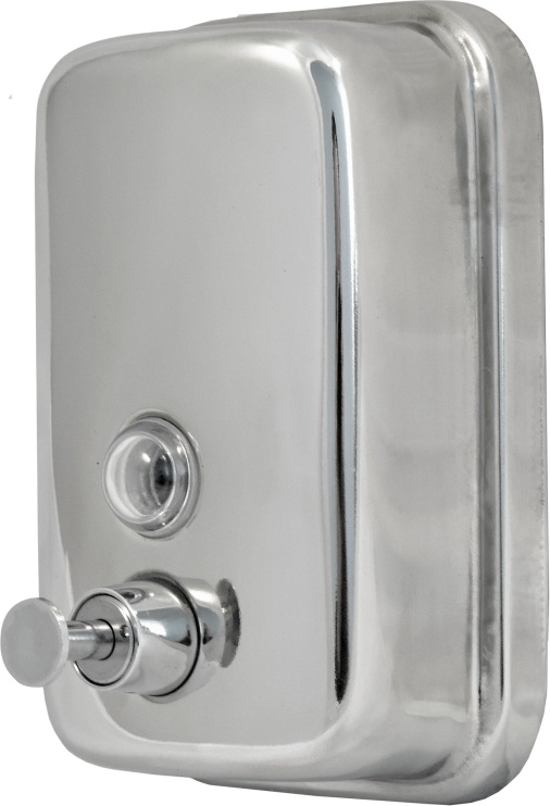 2512.030 Дозатор для жидкого мыла из нерж стали антивандальный ТМ 801 Solinne Puff  - Вид №2