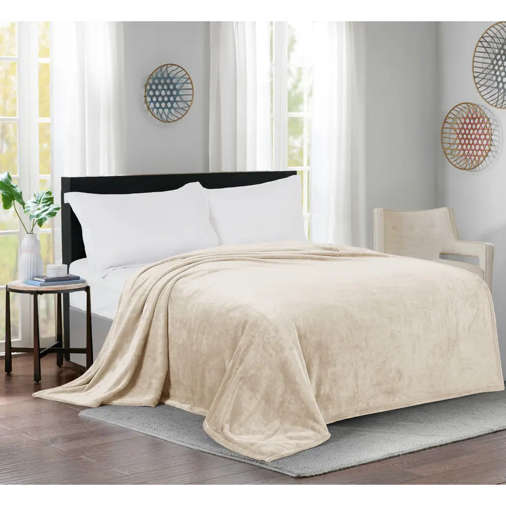 Плед Inspire Flandria из микрофибры бежевый 200x220 см 89025371 STLM-1035613 - Вид №3