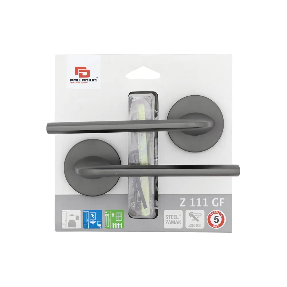 Дверные ручки Palladium Z 111 GF, без запирания, комплект, цвет графит 85259726 STLM-2059913  - Вид №2