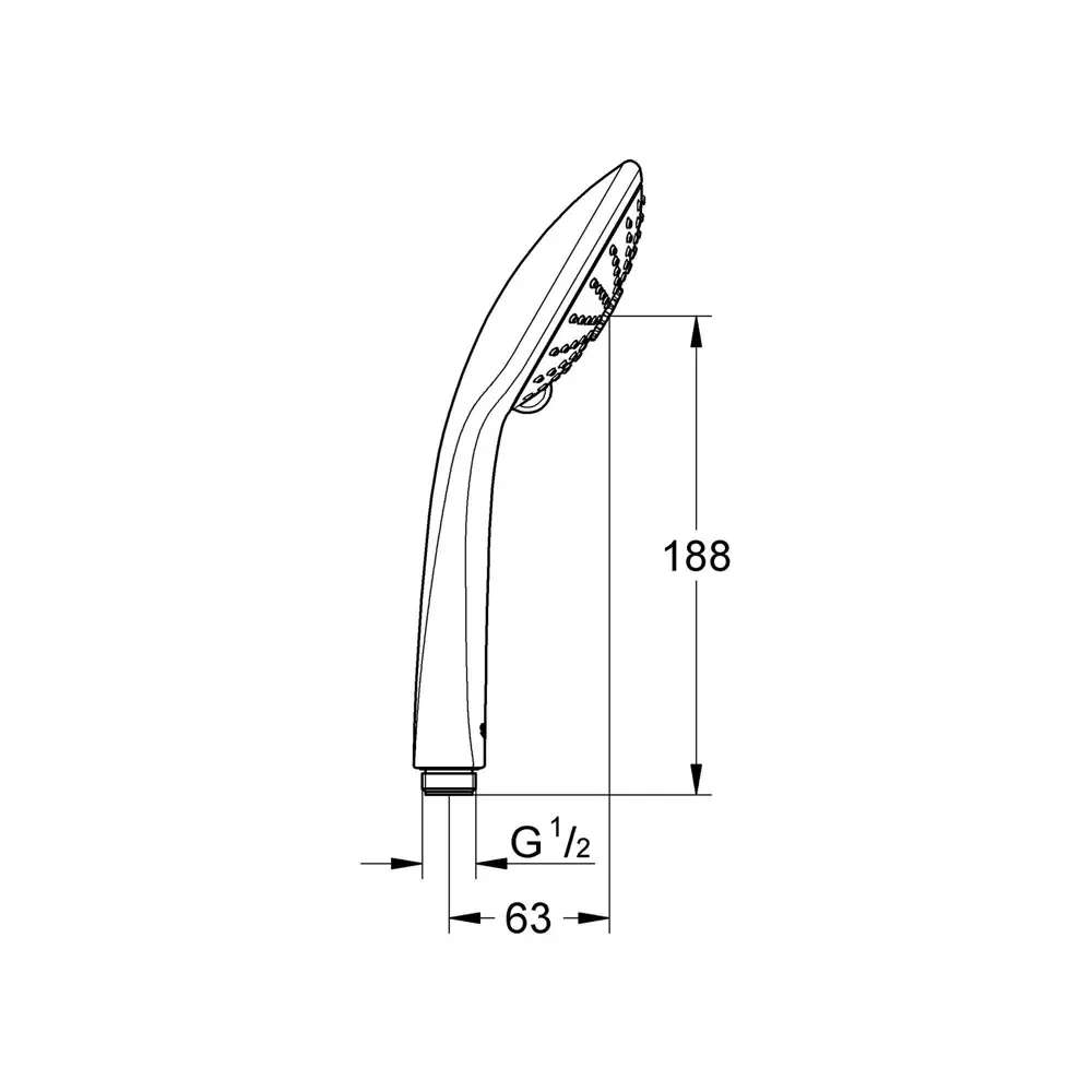 Лейка для душа Grohe Vitalio Joy 3 режима цвет хром 81971376 STLM-2108695 - Вид №4