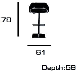 Tonino Lamborghini Casa Высокий кожаный табурет со спинкой Long beach sun-id-1354248 - Вид №4