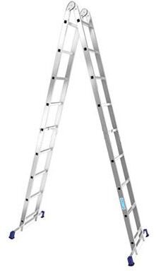 Лестница алюминиевая двухсекционная шарнирная  профессиональная  2*9