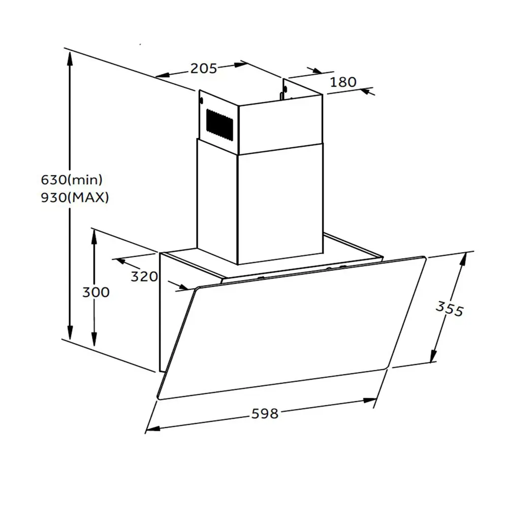 ORE Etne 60 SGC - Наклонная вытяжка с сенсорным управлением 83596615 STLM-0042341 - Вид №9