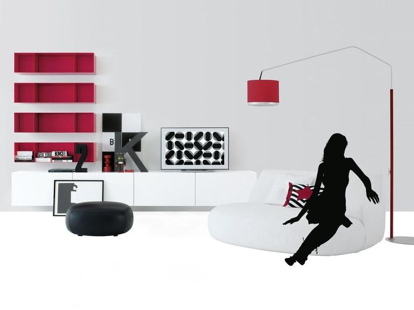 Poliform Модульная лакированная стенка для хранения с подставкой под телевизор sun-id-1460322 - Вид №10