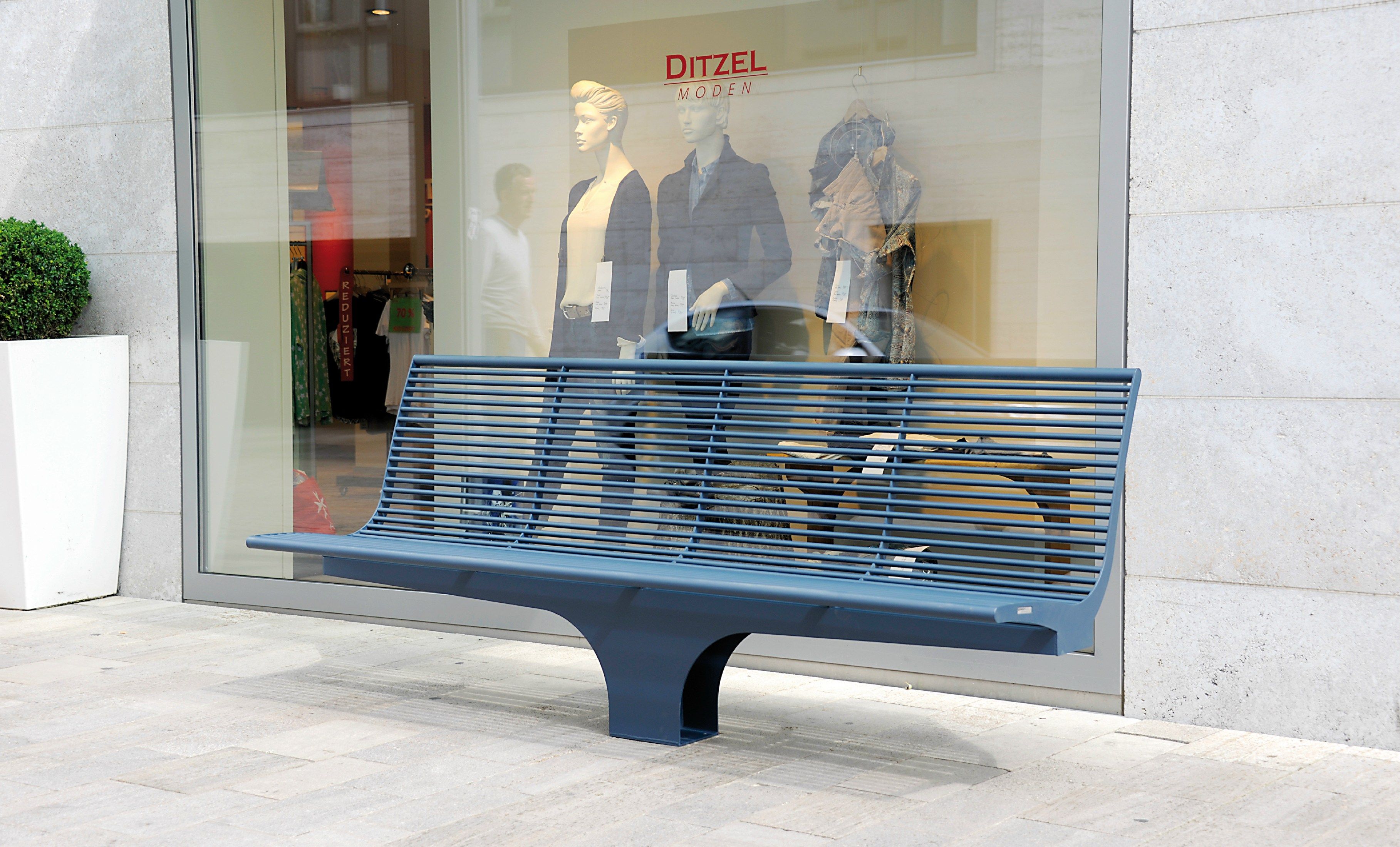 Скамья из нержавеющей стали со спинкой BENKERT BANKE Siardo ARCH-00120845 - Вид №4