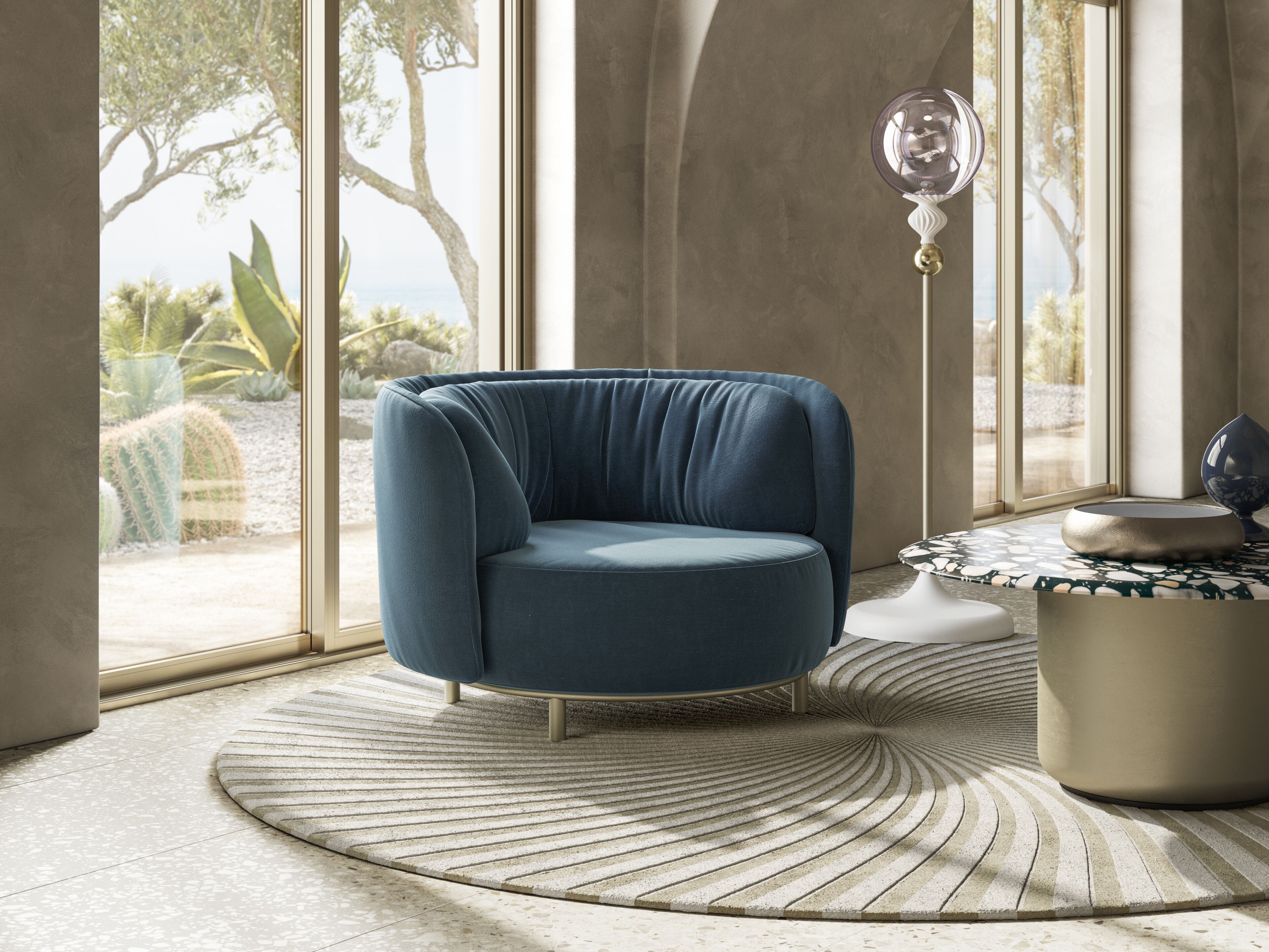 Кожаное кресло с подлокотниками Natuzzi Italia Deep ARCH-00140091 - Вид №3