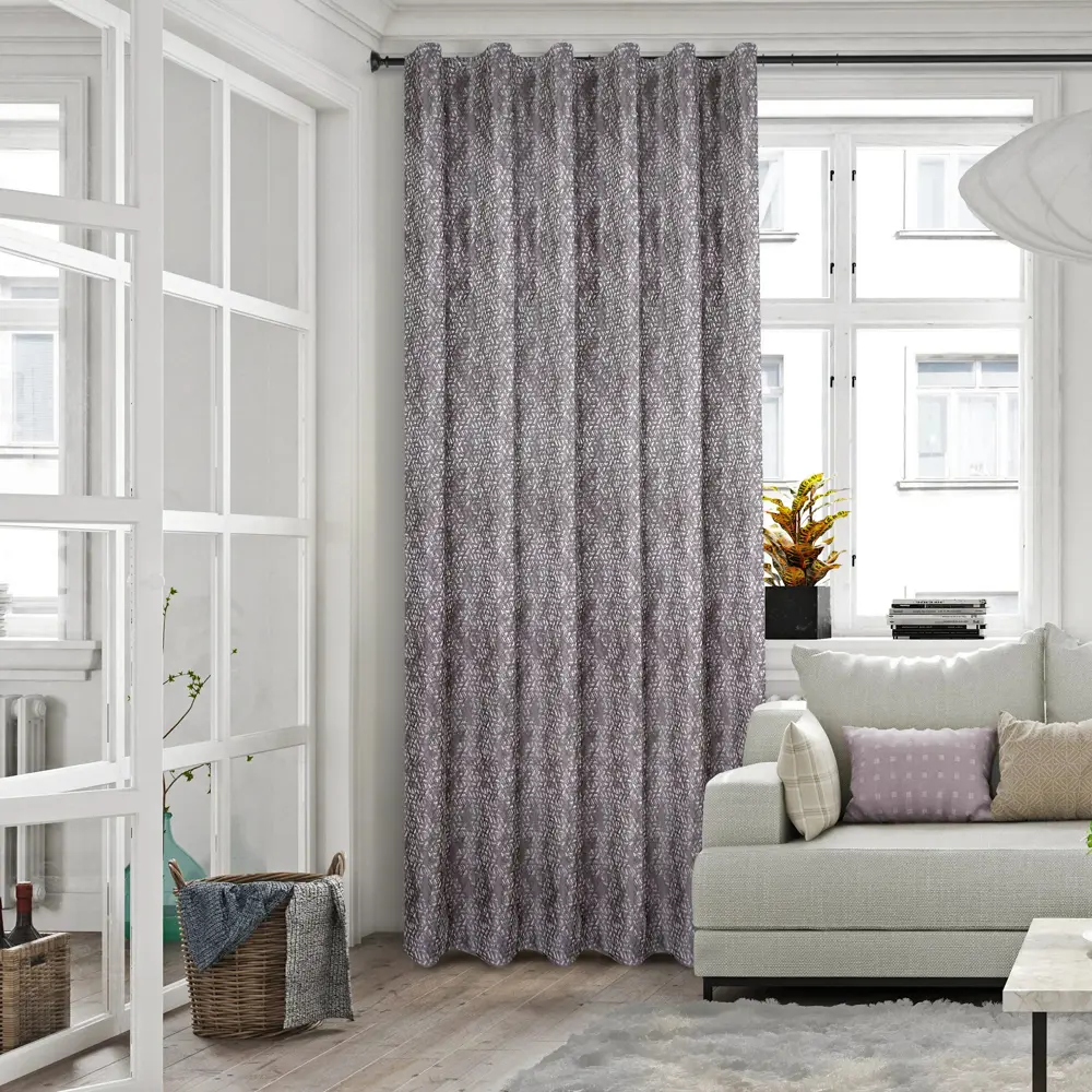 Штора на ленте Калейдоскоп 200x280 см цвет серо-розовый 89051577 STLM-2211796 MIAMOZA  - Вид №5