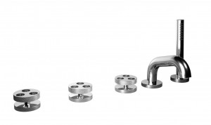 38531 / D Смеситель для ванны и душа для палубной установки с ручным душем. Bongio Bowling