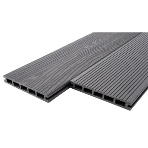 Террасная доска ДПК T-Decks цвет Серый 2000x150x20 мм двусторонний 0.3 м²