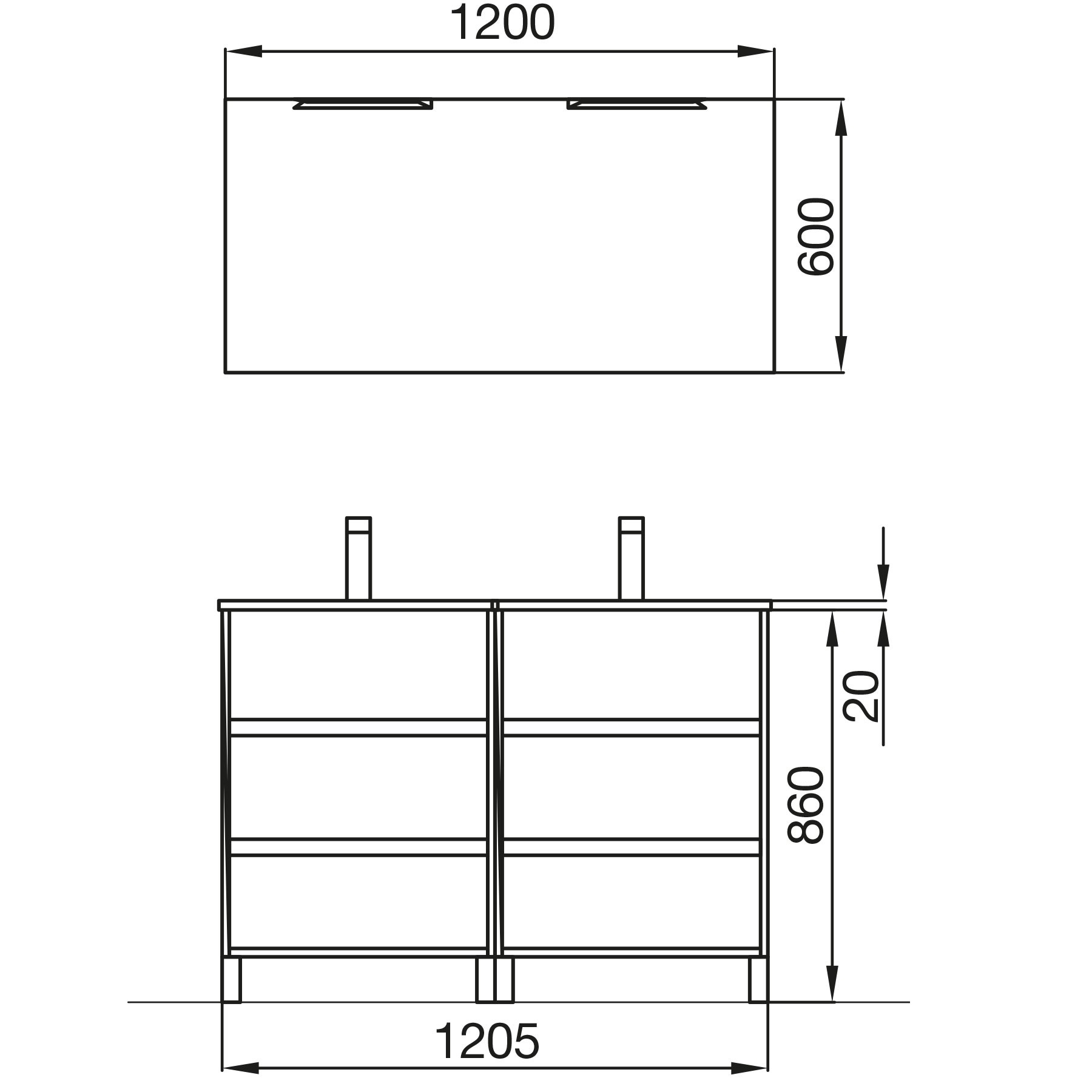 85147 SALGAR Комплект мебели для ванной ARENYS 1200 ETERNITY OAK + Раковина + Зеркало + Свет Робл Вечность - Вид №1