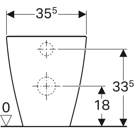 500.878.00.1 Напольный унитаз Geberit iCon, приставной, закрытая форма Geberit  - Вид №3