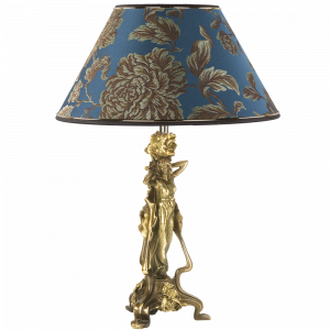 32064,34051 Настольная лампа Флора Бронза Маргарита Голубая Лагуна BOGACHO