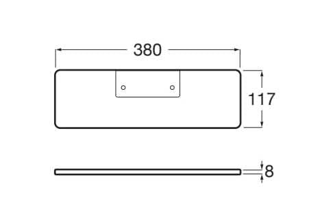 Стеклянная полка для ванной Roca ESSENTIAL 5B4863TP0 ARCH-00007137 - Вид №1