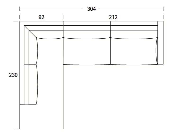 Угловой диван из ткани Felis Softliving ARCH-00057098 - Вид №7