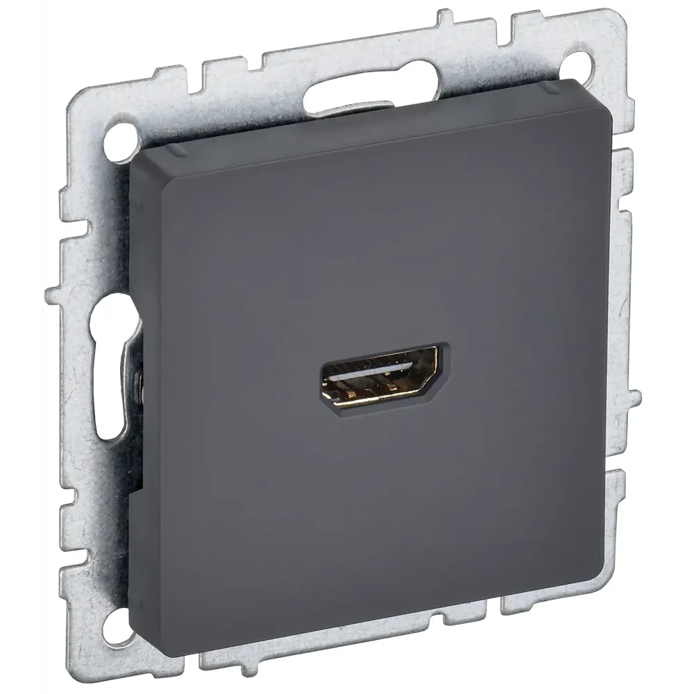 Розетка HDMI встраиваемая IEK Brite цвет графит STLM-2010769