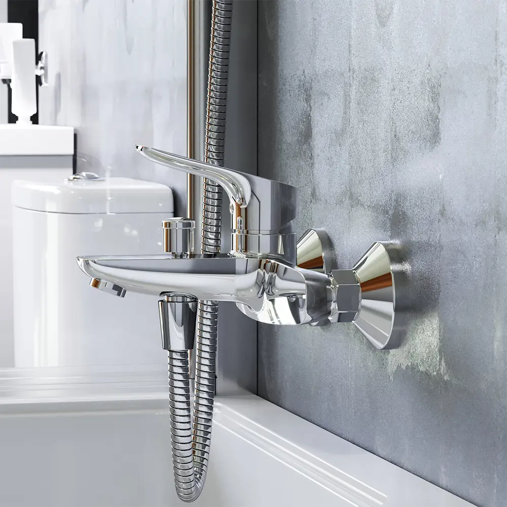 Смеситель для ванны Damixa Origin Bit однорычажный хром STLM-2160707 - Вид №6