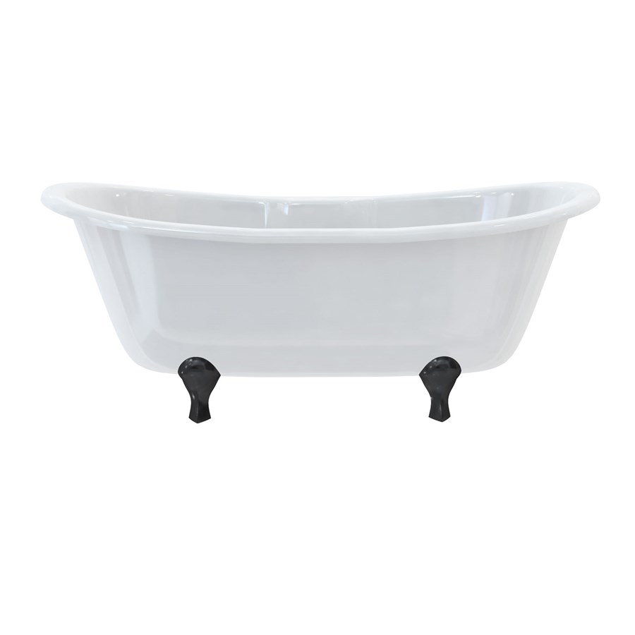 Burlington Двухсторонняя ванна Bateau с роскошными ножками с ножками Luxury Classic в белом цвете L3W T10F  - Вид №8