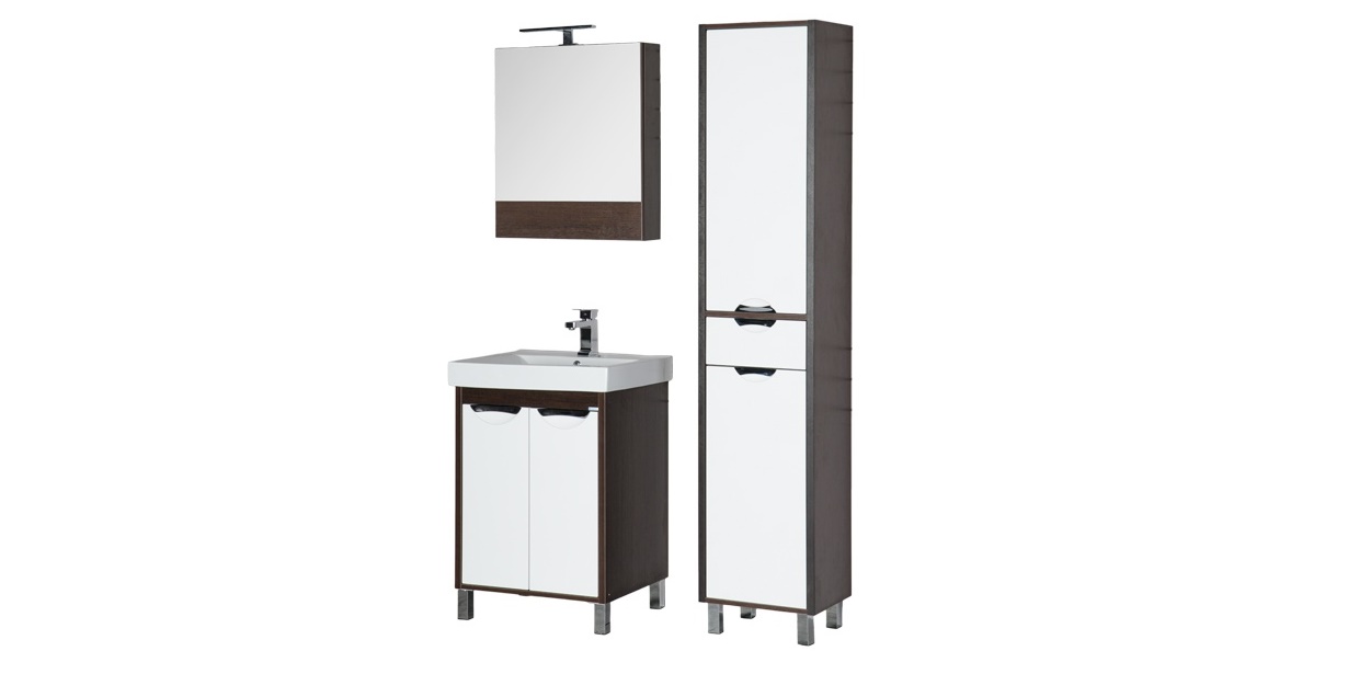 Комплект мебели Aquanet Гретта 60 венге (камерино 2 дверцы) 00172709 - Вид №1