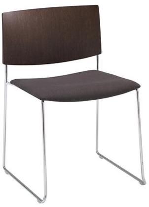 Andreu World Стул из дуба, штабелируемый салазками, со встроенной подушкой Sit Si1207 - Вид №10