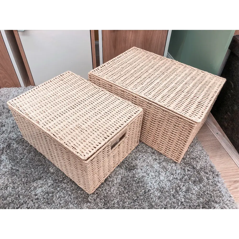 Корзина для хранения 38x18x28 см бумажный шпагат цвет бежевый 82280879 STLM-2080339 STORIDEA - Вид №6