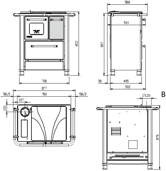 LA NORDICA EXTRAFLAME Экономичная дровяная печь sun-id-1434554 - Вид №1