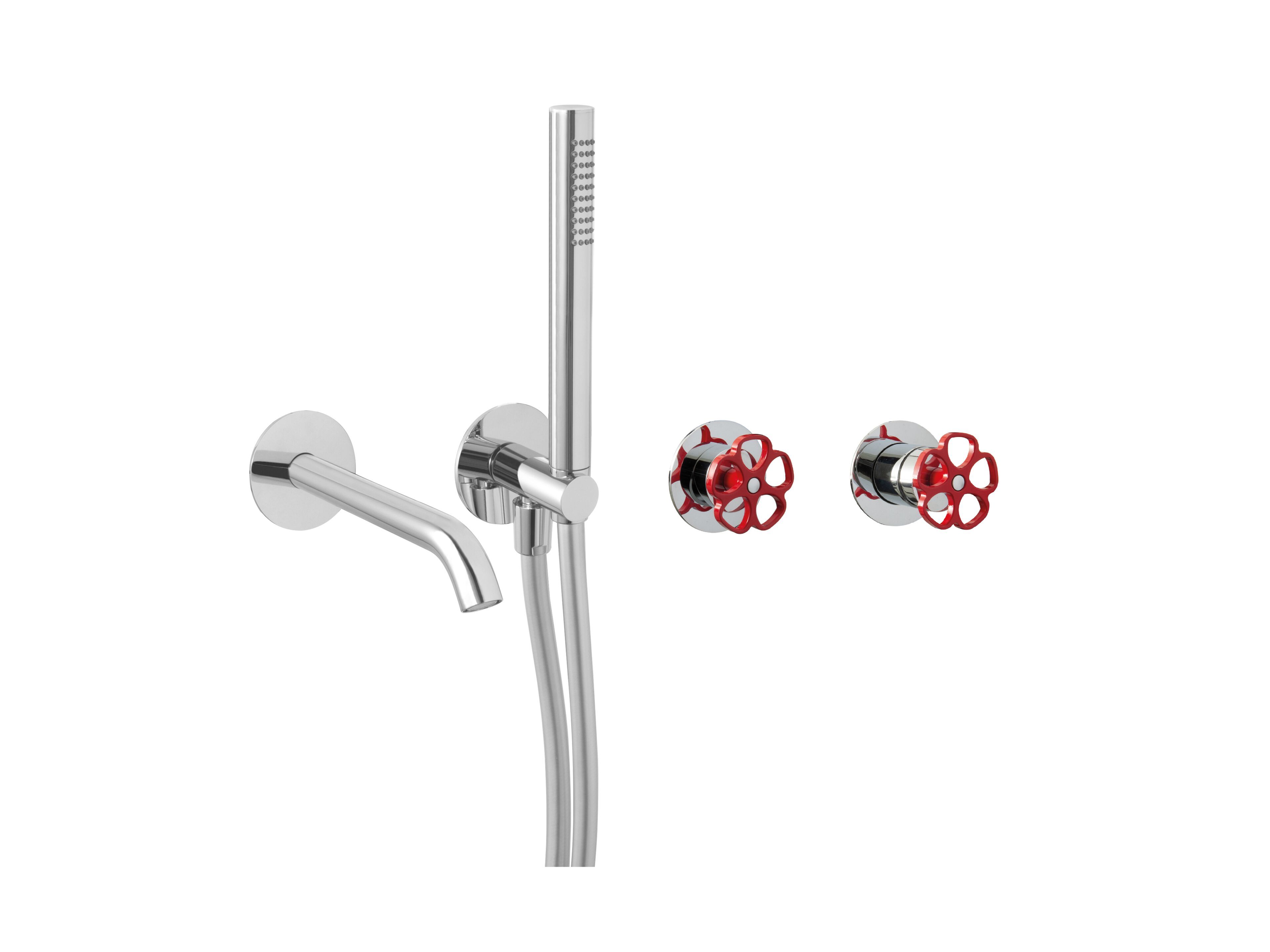 Смеситель для ванны из хромированной латуни с ручным душем QD Magistro Lab Flora ARCH-00072945