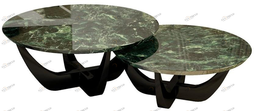 Malabar Круглый мраморный журнальный столик для гостиной sun-id-1370560