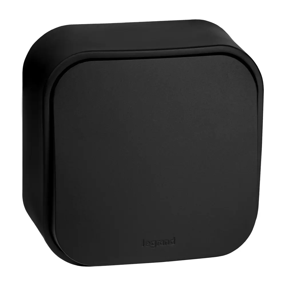 Выключатель накладной Legrand Quteo 1 клавиша цвет черный 89443072 STLM-2153796 - Вид №1