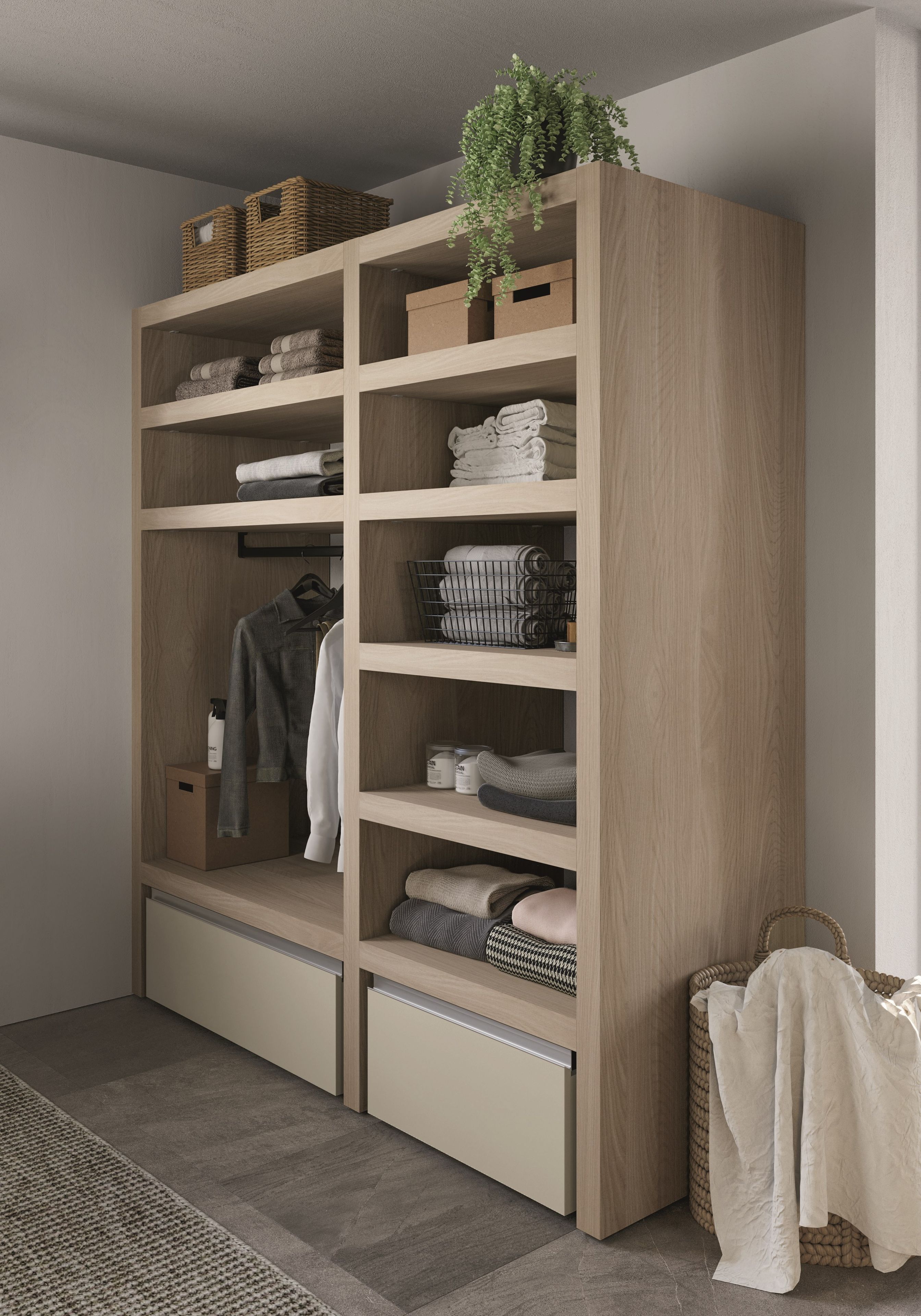 Модульный шкаф для белья Ideagroup пространство-время ARCH-00046776 - Вид №2