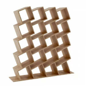 Стеллаж деревянный дизайнерский широкий дуб "Матрица на 4" от Odingeniy ODINGENIY СТЕЛЛАЖИ "МАТРИЦА" 178441 Бежевый