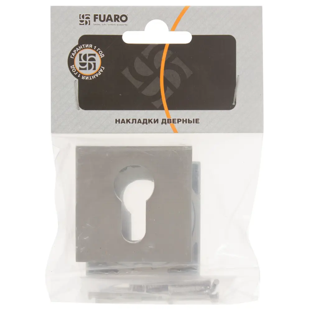 Накладка под цилиндр ET DM SN/CP-3 цвет матовый никель/хром 2 шт FUARO STLM-2034008 - Вид №2