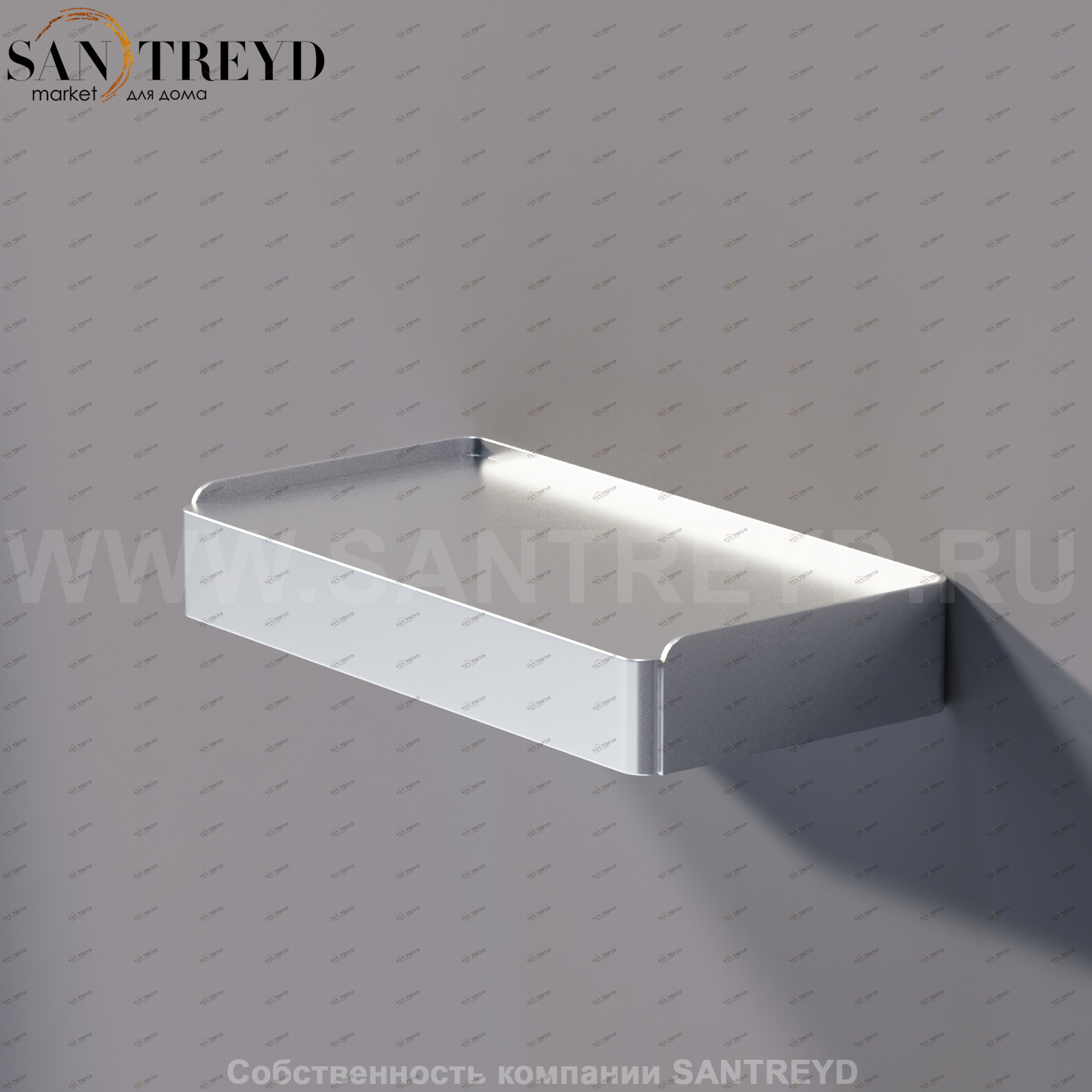 Agape MACH Полка 20 см хромированный сатин AMAC0653SP