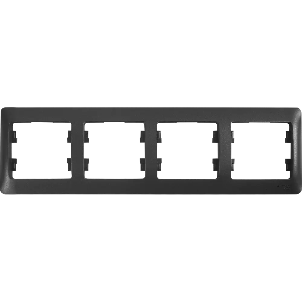 Schneider Electric Glossa — рамка для розеток на 4 поста в цвете антрацит 86710231 STLM-0070834