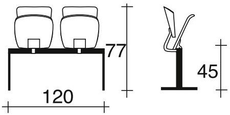 TALIN Сиденье на балке пола из фанеры с откидным сиденьем Vekta sun-id-1511077 - Вид №1