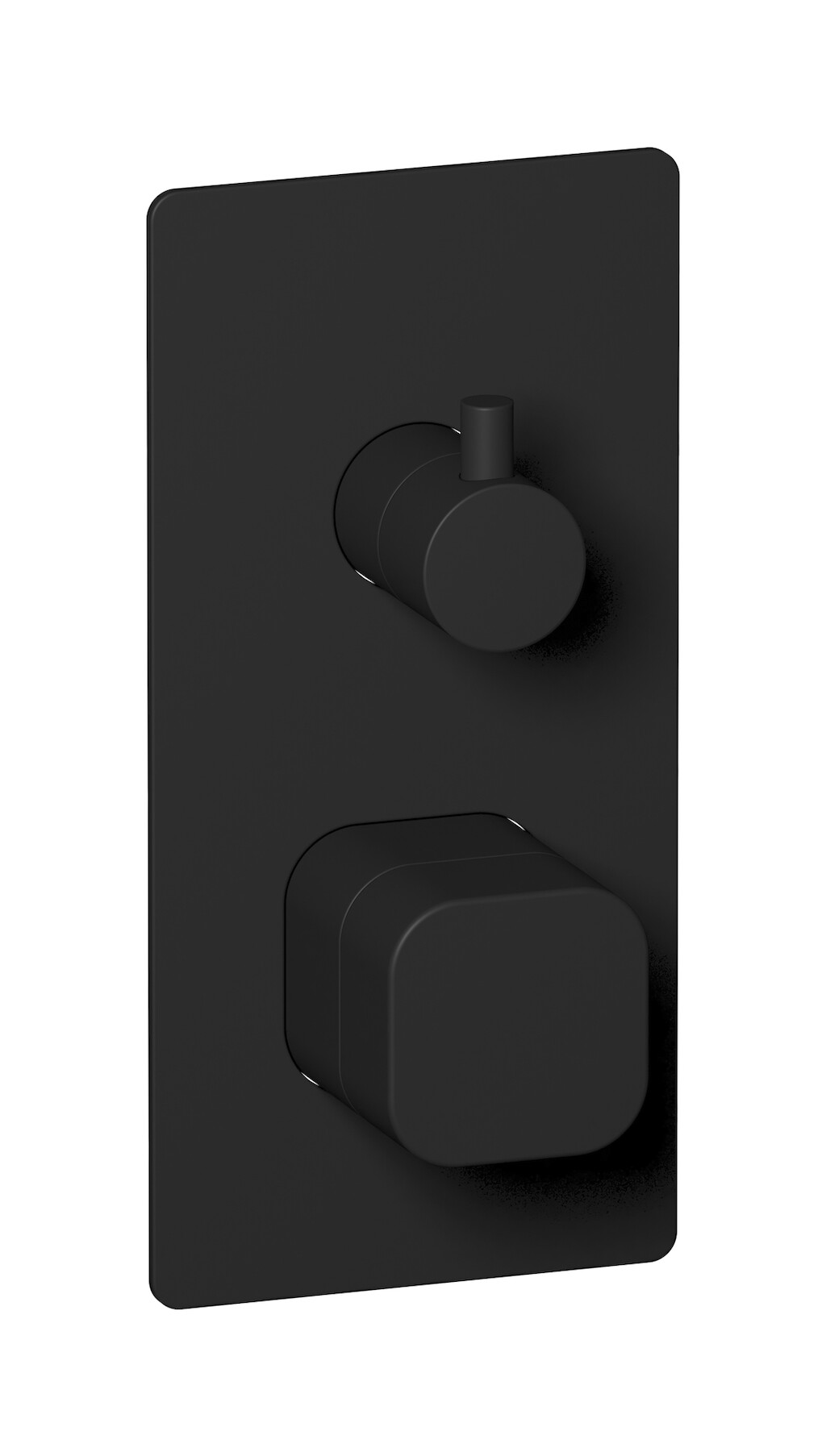 Прогрессивный настенный смеситель для душа на 2 потребителя. WE ARE IB eo310np_1 Matt Black Elio