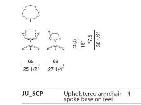 Вращающееся офисное кресло CAPPELLINI Juli ARCH-00015028 - Вид №1
