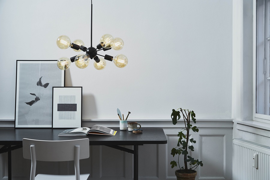 1519_65001 Люстра mega junction, 8 плафонов, черная матовая Frandsen  - Вид №1