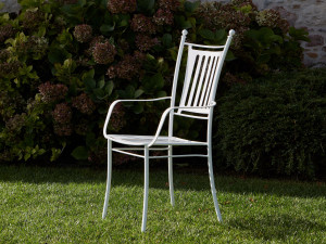 Садовый стул из нержавеющей стали с подлокотниками