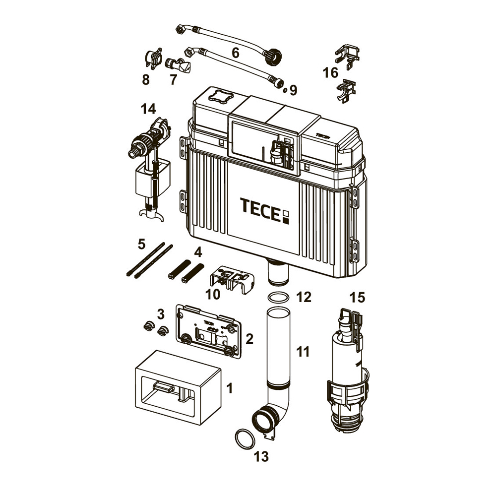9820223 Запасные части Tece TECEprofil