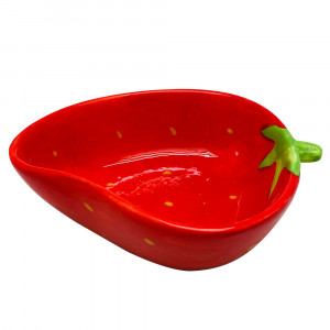 ПР0057312 Миска для грызунов Strawberry керамическая 14х11,5х5см 250мл Foxie
