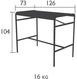 Fermob Садовый стол из алюминия прямоугольной формы Luxembourg 4141 - Вид №1