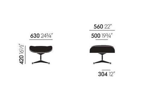 Тканевая спицевая подставка для ног VITRA Eames Lounge Chair ARCH-00084641 - Вид №10